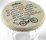Bierdeckel aus echtem Holz mit lustigem Spruch Bierdeckel Buntdruck "Erst wenn der letzte Schnaps..."