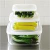 Bormioli Rocco 388550SB4021990 Frigoverre Square Glass Food-Storage Containers with Lids, Set of 3