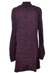 Checkered Print Long Sleeves  Shirt Mini Dress 