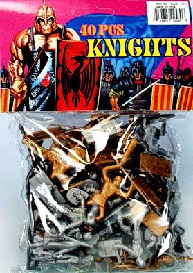 Cover image : Knights: 40 Gold and Silver Plastic Toy 48mm Medieval Figures ～ 1/35th Scale