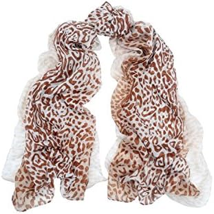LucysProm Women's Fashion Scarves Filmy Soft Beautiful Scarf Size 2 US Leopard