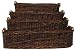 Country Hand Woven Oval Sapling Baskets Set / 4, Large=26.5"L x 13"W x 7"H
