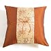 Intricately Handmade Rust Brown Cushion Cover / Pillow Sham With Silky Filigree Dragon Detail