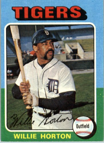 1975 Topps #66 Willie Horton Detroit Tigers Baseball Card In Protective Screwdown Display Case