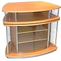 2-Tier Swivel TV Stand - Beech