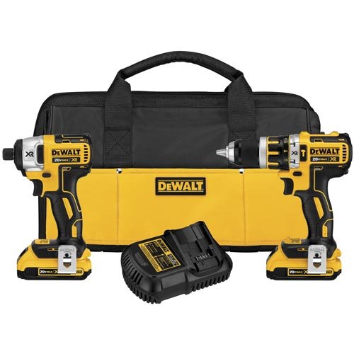 DEWALT DCK286D2 20V MAX XR Lithium-Ion Brushless Compact Hammerdrill and Impact Driver Combo Kit - Power Hammer Drills - Amazon.com