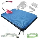 Amazon Kindle 2 Blue Snug Fit Hardshell Carrying Case + White Rapid Kindle 2 Car Charger + White Kindle 2 Wall Charger + Pink Kindle 2 Data Cable + Pink Double Bright Ebook Reader 2 LED Light + Vangoddy TM, Live*Laugh*Love wrist band!!!