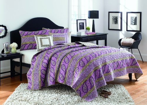 Steve Madden Morgan Quilt, Full/Queen, Purple