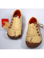 Damen Comfort Leder Schuh von TMA EYES Wei