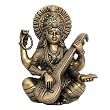 Collectible Figurines Hindu Religious Statue Brass Sculpture of Goddess Saraswati 6 inches