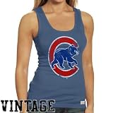 Majestic Select Chicago Cubs Ladies Light Blue Racer Vintage Premium Tank Top