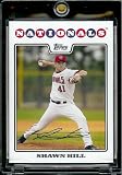 2008 Topps Baseball Cards # 307 Shawn Hill - Washington Nationals - MLB Baseball Trading Card in a Protective Screw Down Display Case
