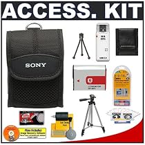 Sony CyberShot LCS-CST Soft Carrying Case + NP-BG1 Battery + Accessory Kit for DSC-W120, DSC-W130, DSC-W200, DSC-W300, DSC-W200, DSC-W130, DSC-W200, DSC-W300 Digital Cameras