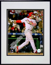 Buy Chase Utley Game Three of the 2008 MLB World Series Home Run Double Matted 8 x 10 Photograph in by Photo File