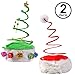Funny Party Hats Christmas Hats - Red Coil Santa Hat - Green Coil Christmas Tree Hat - Springy Christmas Hat - (2 Pack)