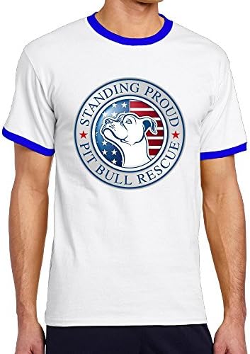 American Pitbull Standing Pround Contrast Ringer Shirt For Boy