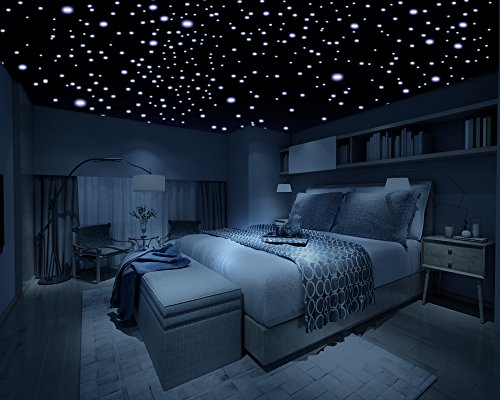 Realistic Glow in the Dark Stars - 600 Stars! - 3D Domed Stars, Long Lasting, Self-Adhesive Stars - Create an Unbelievable Starry Sky for your Child or a Romantic Night Sky