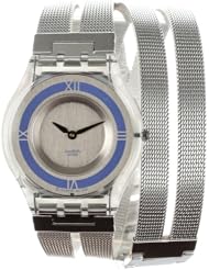 Womens Swatch Little While Blue Skin Fashion Swiss Watch SFK138MA