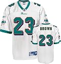 Ronnie Brown White Reebok NFL Premier Miami Dolphins Jersey
