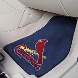 MLB St. Louis Cardinals Navy Blue 2-Piece Carpet Car Mat Set