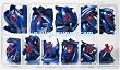 Nail Tips Dark Blue 550 Pcs/Box