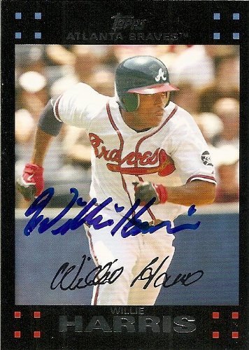 Washington Nationals Willie Harris Signed 07 Topps Card