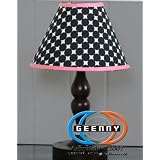 GEENNY Lamp Shade For Boutique Black White Flower... by GEENNY