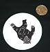 3 button / pin printed with accident, falling, bear, black, cub