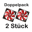 Xilence - 92mm Gehäuse Lüfter - Red Wing - Dopelpack 2 Stück Gehäuselüfter