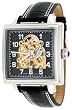 Adee Kaye #AK8022-M1 Men's Square Self Winding Automatic Skeleton Watch