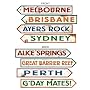 Australian Street Sign Cutouts