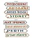 Australian Street Sign Cutouts
