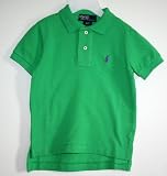 Ralph Lauren Toddler Boys Polo Shirt in Royal Blue, Black Stripes; Red Pony