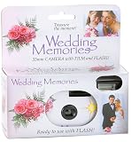 Pink Roses Disposable Wedding Cameras w/Table Cards & 27 Exp.