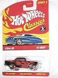 Classics Series 3 -20 '57 Chevy Red 5-Spoke Redlines Collectible Collector Car Mattel Hot... by Hot Wheels