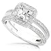 One of a Kind 1-1/2ctw Certified Asscher Diamond Engagement Ring in 18Kt White Gold (GH/SI)