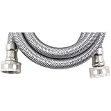 LOYAL WMS4 BRAIDED STAINLESS STEEL WASHING MACHINE CONNECTOR (4-FT, 3/8'' ID)