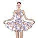 CowCow Womens Party Costume Bears Print Kawaii Cute Ghosts Skater Dress, XS-5XL