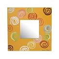 Square Swirls Mirror - Tangerine (12")
