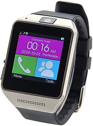 Wontimes GV08 1.54"Touch Screen Multi Language Bluetooth Smart WatchPhone Wristwatch with Handsfree Sync Call,Bluetooth Smart Watch Phone Support SIM Card Smartwatch with Camera WristWatch for iPhone Samsung HTC LG Android Smartphones-Black