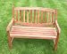 SOLID HARDWOOD GARDEN PATIO BENCH SEAT. OILED FINISH