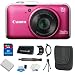Canon PowerShot SX230HS 12 MP Digital Camera with HS SYSTEM and DIGIC 4 Image Processor (Pink) + 8GB Deluxe Accessory Kit