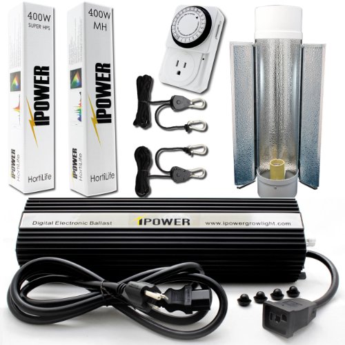 iPower GLSETX400DHMCT6 400-Watt Light Digital Dimmable System for Plants