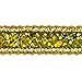 Expo International Single Row Starlight Hologram Sequin with Sparkle Edge Trim, 20-Yard, Gold