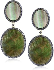Phillips Frankel "Metamorphosis" Mother-Of-Pearl and Sapphire Earrings