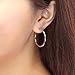 MBLife 925 Sterling Silver Medium Stunning Twisted Hoop Earrings (Diameter 1.2