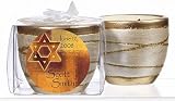 Baby Keepsake: Bar Bat Mitzvah Star of David Design Personalized Elegant Scented Pott (Set of 24)