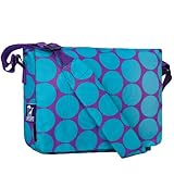 Wildkin Big Dots Kickstart Messenger Bag, Aqua