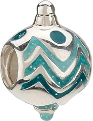 Authentic Chamilia Silver Enamel Holiday Ornament Charm - Retired NA-39