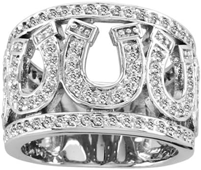 Kelly Herd .925 Sterling Silver Multi Horseshoe Ring